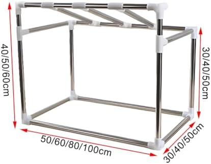 Zfmnoyev Garden Greenhouse, Portable Mini Greenhouse with PVC Clear Cover Stainless Steel Pipe, Flower Tent Shelter Plant Growth House with Zipper Door, for Indoor/Outdoor(100x40x50 cm)