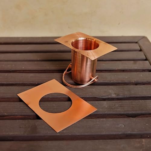 Nutshell Stores Flower Cups Rain Chain - Patina - 12 Feet