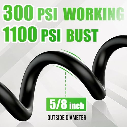 Heavy Duty Garden Hose 15FT x 5/8", 300psi Working, 1100psi Burst