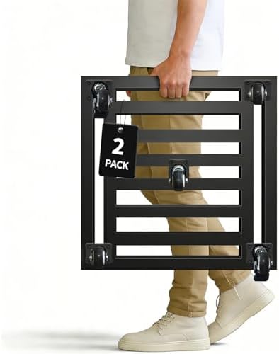 Plant Caddy with Wheels 2 Pack, 20'' Heavy Duty Large Rolling Plant Stand