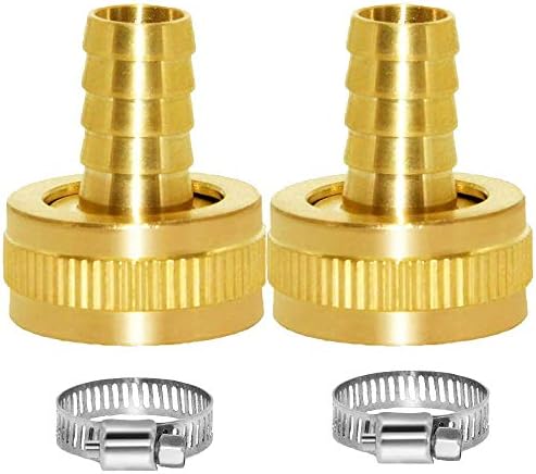 YOUHO Garden Hose Adapter 1/2" Drip Irrigation Tubing to Faucet - Reusable Connector Fittings for Most Rain Bird, Orbit, Dig, Toro 1/2 Tubing x 3/4" GHT Garden Hose Repair kit (3 Set) s