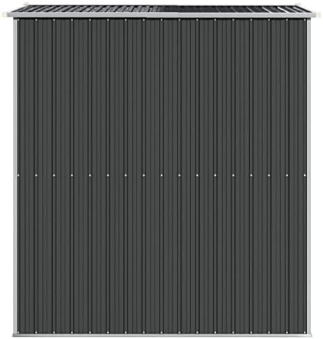 Garden Shed Anthracite Galvanized Steel Large Garden Shed with Ventilated Design and Sliding Bolt Locks for Secure Outdoor Storage