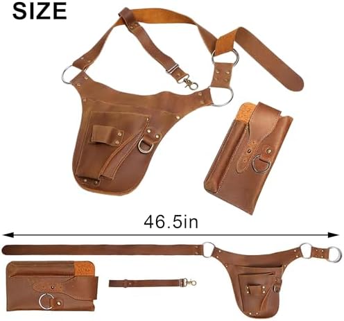Leather Garden Tool Belt: Gardening Gifts for Women, Florist Belt Utility Belt Garden Tools Organizer Holster Pouch, Gift for Gardeners and Florists