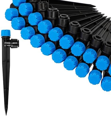 MIXC 20Pcs Drip Irrigation Emitters, Quick Push-to-Fit Connect Drip Stream