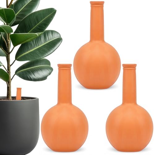 30 oz Terracotta Plant Watering Globes, 3Pack Self-Watering Clay Irrigation