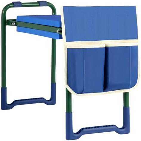 sancat Garden Kneeler, Thicker and Wider Kneeling Pad, Steel Seat Frame