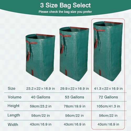 2‑Pack 72 Gallon Garden Leaf Bags, Reusable Dustpan Yard Waste Sacks