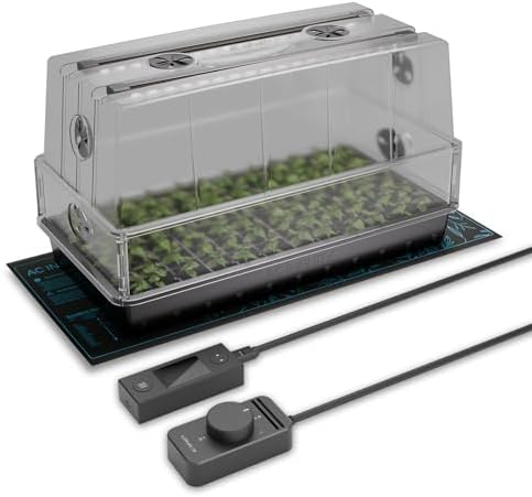 AC Infinity Large Humidity Dome Kit 6x12 w/ LED Grow Lights & Seedling Mat