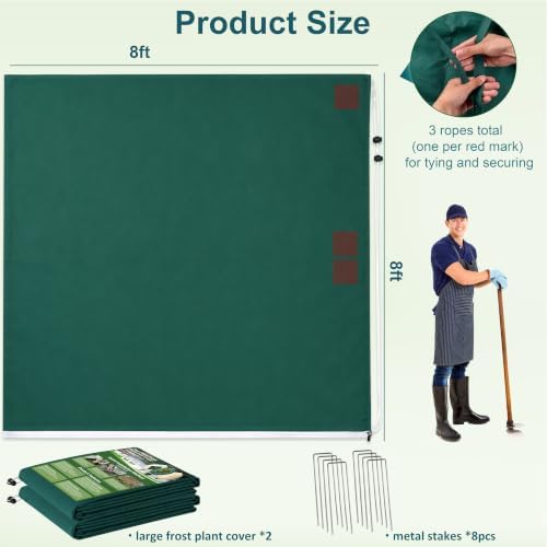 Plant Freeze Protection Covers for Winter Plants Gardens Frost, Sun, Pests