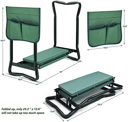 Garden Kneeler Seat, Portable Garden Folding Seat