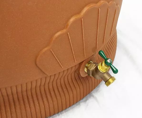 65-Gallon Urn Rain Wizard Decorative Barrel (Terracotta, 2 Pack)