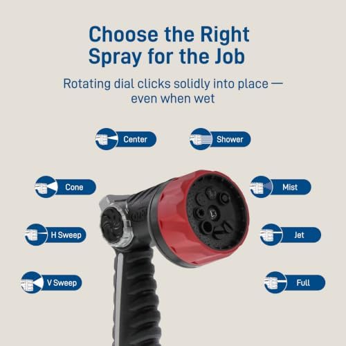 Orbit Pro Series 8-Pattern Thumb Control Hose Nozzle Sprayer - 26812