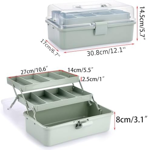 BTSKY 3-Layer Plastic Dividing Storage Box Craft Organizer and Storage