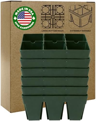 6-Cell Seed Starter Tray - 6 Trays - Sage Green