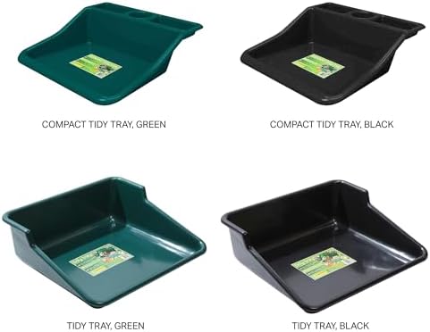Tierra Garden Tidy Tray, Durable One Piece Potting Tray for Mixing, Growing and Potting, 24.5”x22”x8” (Black)