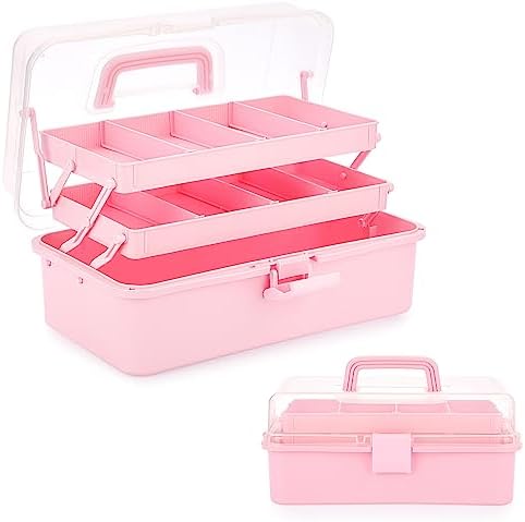 BTSKY 3-Layer Plastic Dividing Storage Box Craft Organizer and Storage