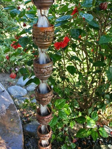 Nutshell Stores Honeybee & Hive Copper Rain Chain - Copper - 16 Feet