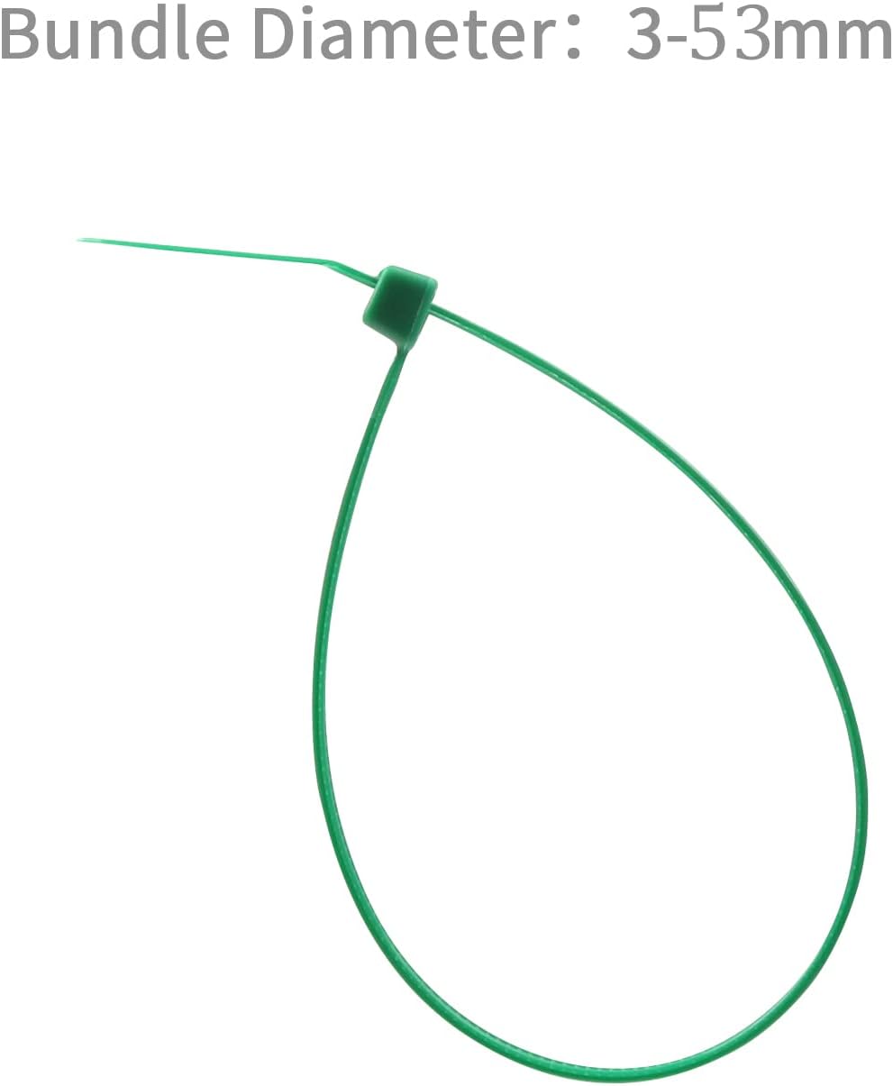 XINGO 100PCS Heavy Duty Cable Zip Ties, 8 inch Green Nylon, 50 Pounds Tensile Strength, Self-Locking