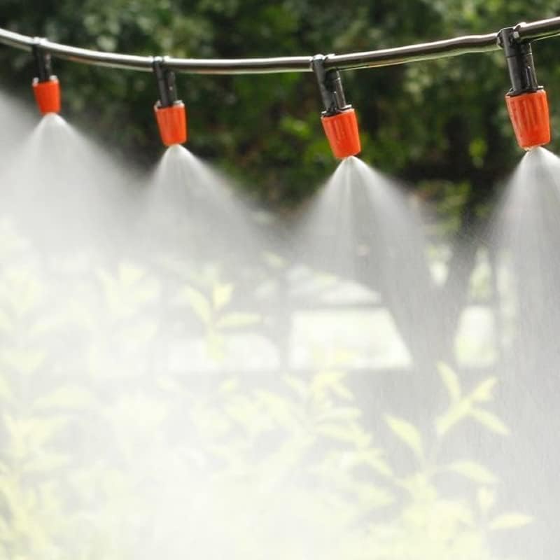 50pcs Adjustable Drip Spray Emitters: 1/4" Barbed Tee Fittings for Garden