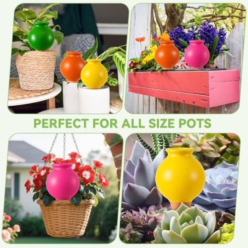 YesWhat Terracotta Watering Spikes Slow Release Watering Stakes