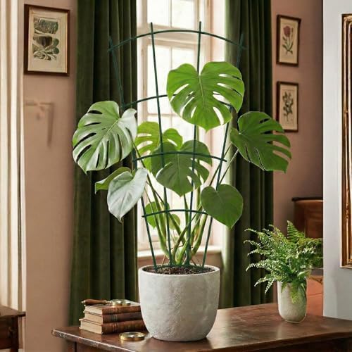 24" Metal Plant Trellis, Climbing Plant Support, 4 Pack (Green)