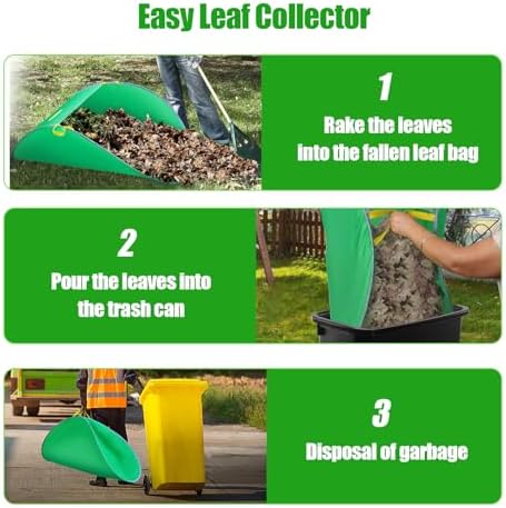 Leaf Collector, Portable Pop Up Leaf Bags, Foldable Leaf Pick Up Tools