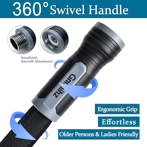 Garden Hose 75 ft, Made of TPE (BetterThan PVC/Hybrid Polymer), Lightweight yet Durable Water Hose with Ergonomic Grip, Drinking Water Safe Material, All-Weather, 3/4" GHT Fittings