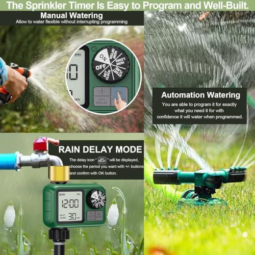 2 Pack Water Timer for Outdoor Garden Hose, Sprinkler Timer