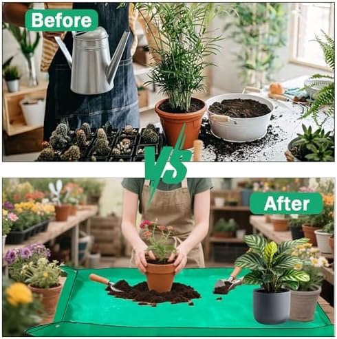 59" x 39" Extra Large Repotting Mat, Thickened Foldable Gardening Mat