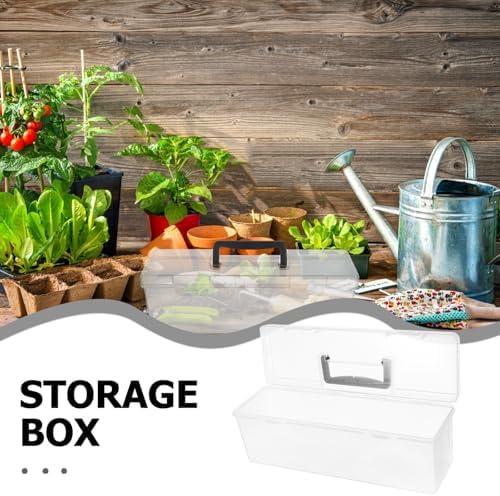 Seed Storage Organizer Box Packet Holder with Compartments and Handle