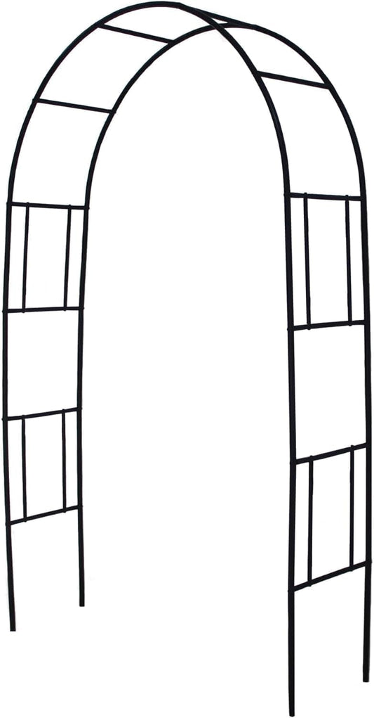 Metal Pergola Arbor Trellis, 7 Feet High x 4 Feet Wide, Garden Arch for Various Climbing Plant Wedding Garden Lawn Backyard Arch Bridal Party Decoration Arbor