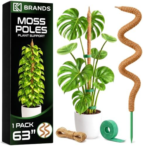 63'' Moss Pole Monstera Plant Support for Climbing Indoor Plants