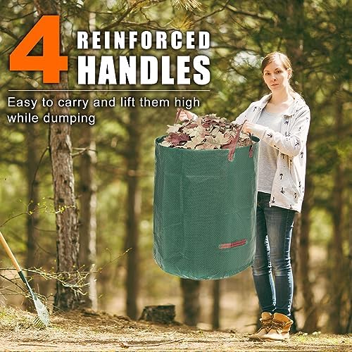 72 Gallon 6 Pack Leaf Bags Reusable for Lawn & Garden