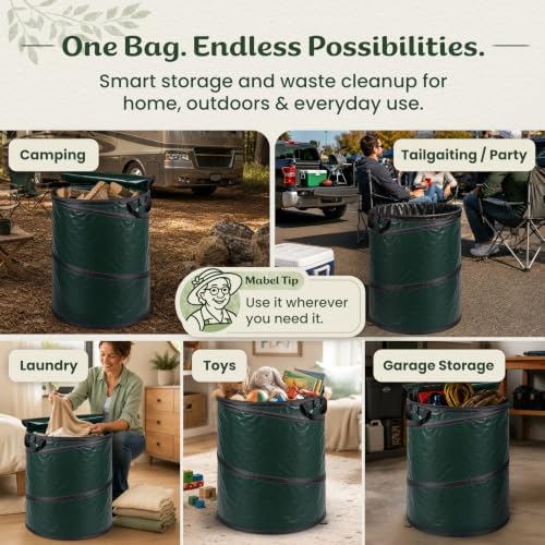 Mabel's Gardening 30-Gallon Pop Up Garden Bag ZIPTOP, 2-Pack, with Lid