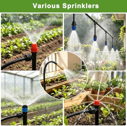 240FT Drip Irrigation System Kit with Timer for Garden