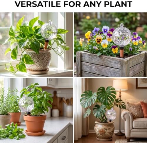 2 Pack 29 oz Extra Large Plant Self Watering Globes to 3 Weeks Watering