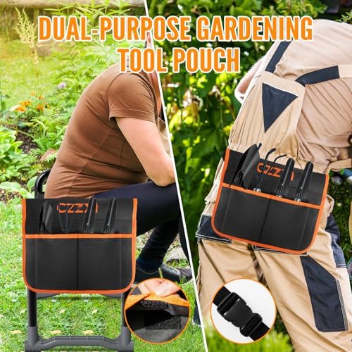 Garden Kneeler and Seat, Wider and Thicker Kneeling Pad