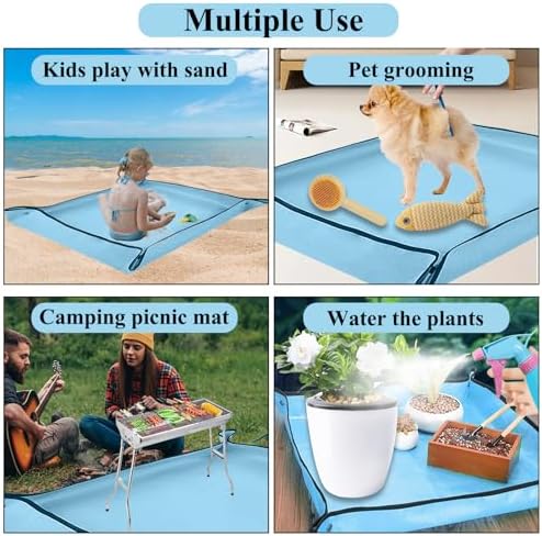 59" x 39" Extra Large Repotting Mat, Thickened Foldable Gardening Mat