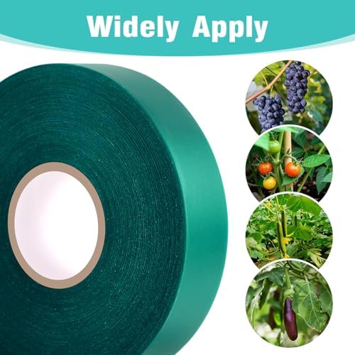 1200Ft Plant Tape,1" Stretch Garden Tie Tape Roll, Plant Ribbon(4 Rolls)