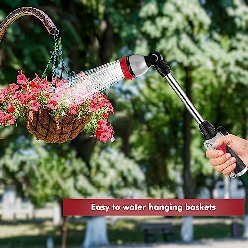 RESTMO Heavy Duty Metal Hose Wand, Watering Wand for Garden Hose