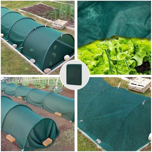Green Plant Covers Freeze Protection 6.5 x 33 FT 1.2oz/yd² Frost Cloth Blankets for Outdoor Plants in Winter, Floating Row Cover for Vegetable Garden