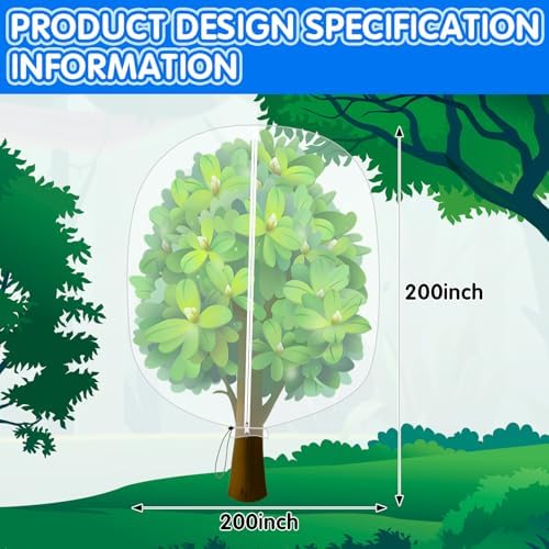 2 Pcs Plant Covers Freeze Protection, Frost Cloths for Plants, 7.9×5.9ft
