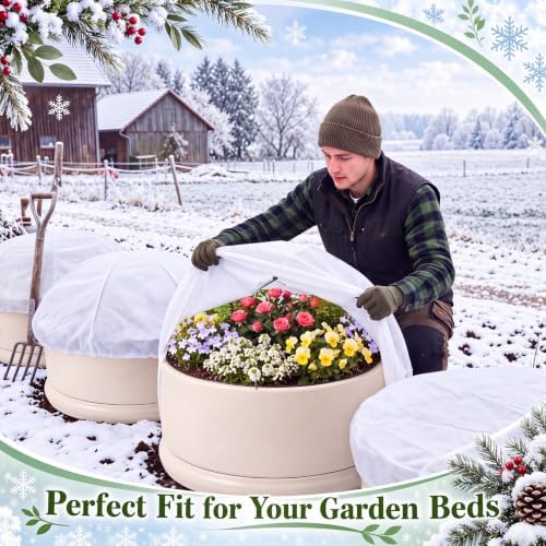 3 Pack Frost Cloth Freeze Protection Raised Garden Bed Plant Cover