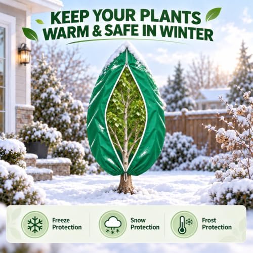 Plant Covers Freeze Protection, 4PCS 31.5''x47.3'' Tree Covers for Winter