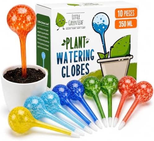 Plant Watering Globes 10 Pack– Self Watering Bulbs, Indoor & Outdoor Plants
