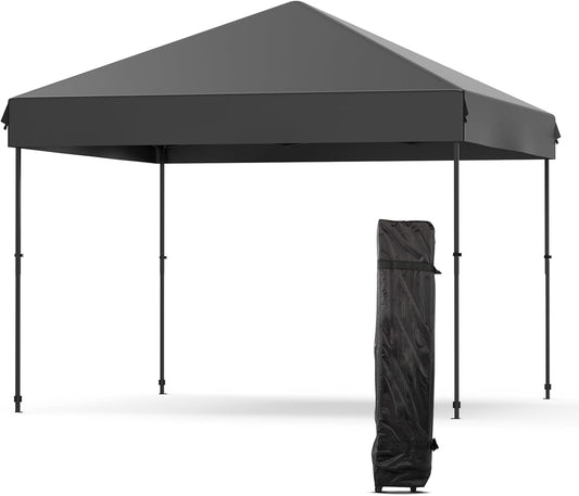 Canopy Tent, 10X10 FT Pop Up Canopy Outdoor Instant Tent with Carrying Bag, Portable Gazebo Shelter for Patio Deck Garden and Beach, Easy Outdoor Sun Shade for Events, Parties, Camping
