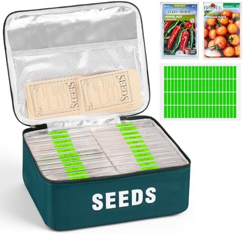 22 Slots Seed Storage Organizer Box, Green