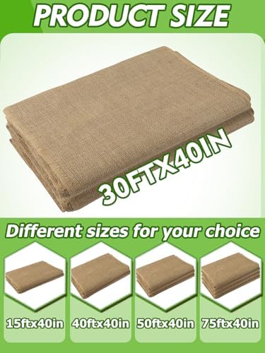 30ftx40in Natural Burlap Plant Covers Freeze Protection