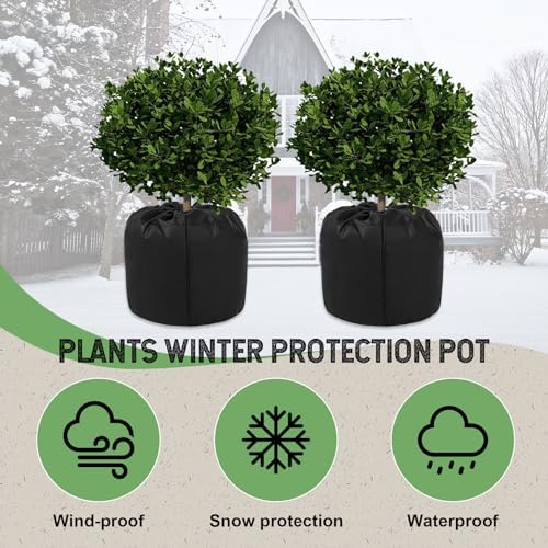 2PCS Plant Winter Protection Pot, 16.9"x19.2" Plant Frost Protection Cover