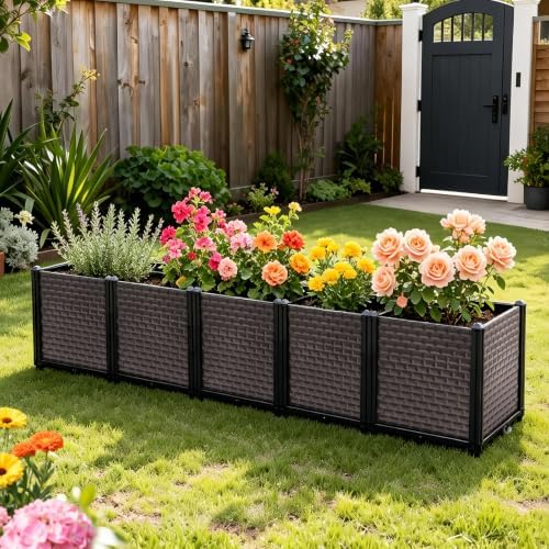 Large Planters for Outdoor Plants 20" Tall Planter Box, 78.7"L x 15.7"W